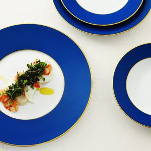 오리진 터키블루 접시 1P 스테이크 파스타 샐러드볼 디너플레이트