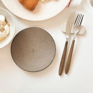 너울 국내제작 도자기 원형 접시 플랫 플레이트 디저트 접시 앞접시 3colors