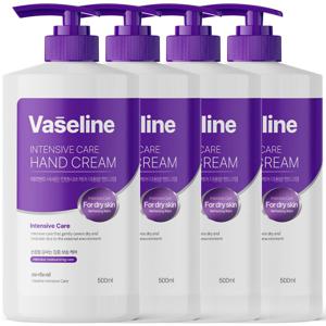바세린 인텐시브 대용량 핸드크림 500ml x 4개 핸드로션 고보습 퍼퓸 향좋은