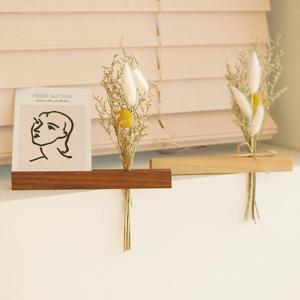 벽인테리어 드라이플라워 미스티골든 미니꽃다발 냉장고현관 사진꽂이 핸드메이드 원목 자석