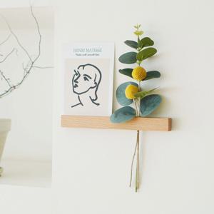 드라이플라워 골든유칼립투스 미니꽃다발 원목 냉장고꾸미기 현관꾸미기 사진꽂이