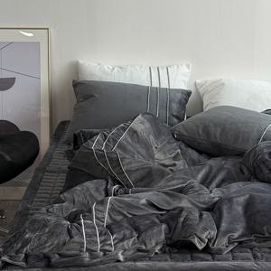 스퀘어 두꺼운 부드러운 겨울 호텔침구 밍크 극세사 겨울침구세트 라지킹 슈퍼싱글 차렵이불