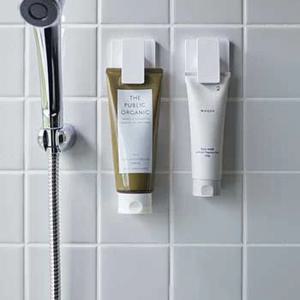 욕실 필름 부착실 무타공 소품 다용도 치약 걸이 집게 클립 2p