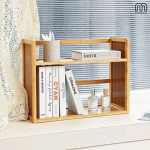 텔러 2단 우드 인테리어 책상 책꽂이 미니 낮은 책장 책 선반 틈새 북선반 원목 전면