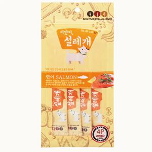 짜먹는강아지 습식간식 설레개 추르 4p 연어
