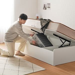 모션 반자동 리프트업 통수납 침대프레임 SS(높이 400)