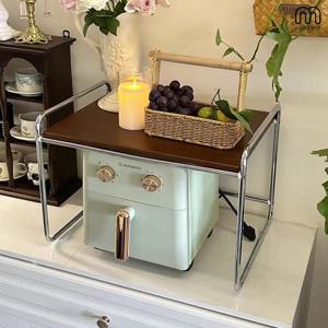 에린 2단 주방 선반 정리대 양념통 주방 틈새 싱크대 수납장 부엌 전자레인지 정리함 원목