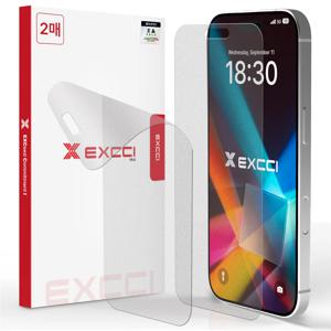 엑씨 아이폰 16E/17E 자가복원 TPU 저반사 지문방지 우레탄 휴대폰 액정보호필름 2매
