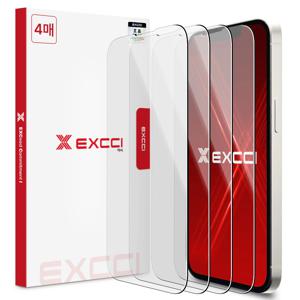 엑씨 아이폰 16E 2.5D 라운드컷 완벽 핏 글리터 강화유리 액정보호필름 4매