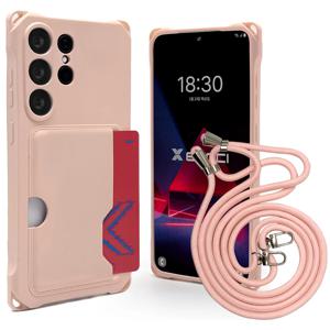 갤럭시S24 울트라 실리콘 넥스트랩 카드수납 목걸이 스트랩 케이스