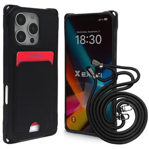 아이폰16 프로 실리콘 넥스트랩 카드수납 목걸이 스트랩 케이스