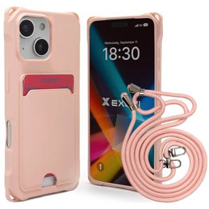 아이폰15 프로 실리콘 넥스트랩 카드수납 목걸이 스트랩 케이스