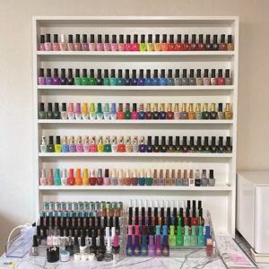 원목 1000 네일진열대 - 좁은선반 정리대 3size