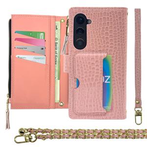 갤럭시 와이드8 케이스 크로커 스트랩 카드수납 지갑 가죽 다이어리