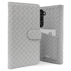 갤럭시 와이드8 케이스 위브 마그네틱 카드수납 지갑 가죽 다이어리