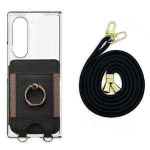 갤럭시 Z폴드7 스마트링 거치대 가죽 멀티포켓 카드지갑 넥스트랩 케이스