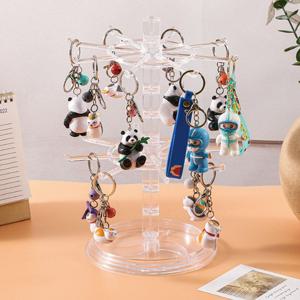 휠링 키링 열쇠고리 투명 회전 진열대