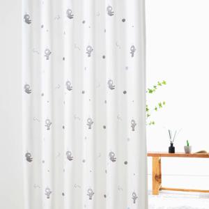 스페이스 반창 작은방 맞춤제작 키즈자수 커튼 향균 형상기억 화이트 나비주름 암막커튼