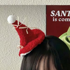 산타모자 요정 머리핀 크리스마스 코스튬 헤어핀 연말 파티소품