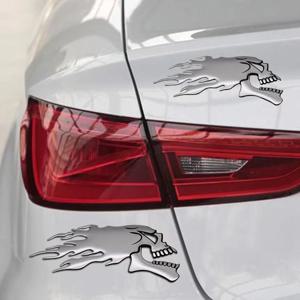 자동차 바이크 메탈 데코 엠블럼 고스트 라이더 크롬 튜닝 스티커