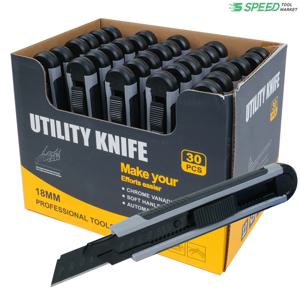 유틸리티 컷터칼 18mm 30pcs 1박스 커터칼 오토락 캇타 칼날