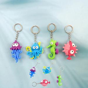 해양동물 바다친구 캐릭터 키홀더 가방장식 자동차키 열쇠고리 키링
