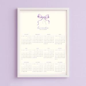 2026년 라벤디아 리본포스터 달력