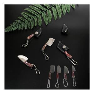 주방 칼 모양 미니식도 나이프 키링 키홀더 가죽커버 케이스 포함 키체인