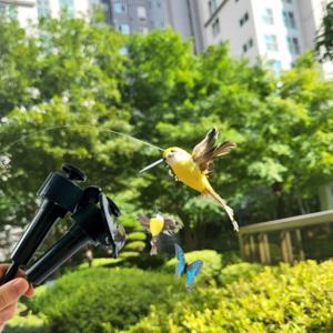 야외 정원 인테리어 움직이는 나비 새 모형 태양광 장식품 색상랜덤