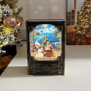 빈티지 북 구유 워터볼 오르골 예수 교회장식 스노우볼 크리스마스조명 LED 무드등