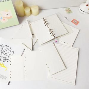 A6 다이어리 리필 속지 격자 민자 가로줄 6공 바인더 속지 내지