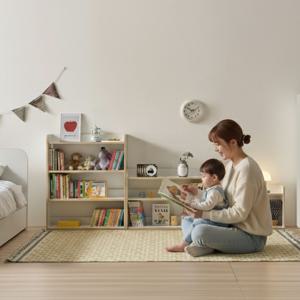 어린이 3단 800 교구장 유아 수납장 안전한 둥근모서리 장남감 정리 책장