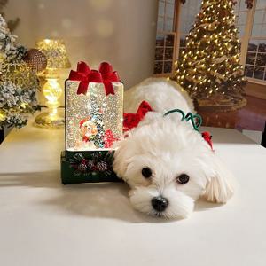 퍼피 산타 트리 선물상 워터볼 오르골 스노우볼 LED조명 크리스마스장식 무드등