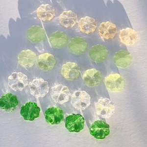 네잎클로버 크리스탈 아크릴  비즈 구슬 키링 반지 끈갈피 만들기 공예 파츠 DIY 재료
