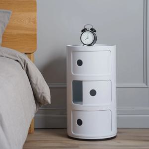 토로 미드센추리 슬라이딩 원형 서랍 수납장 2단/3단/5단 5colors