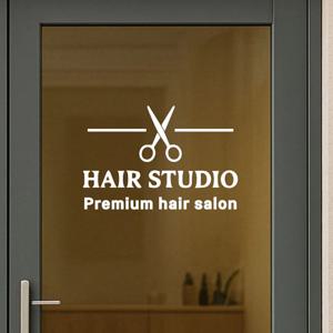 헤어스튜디오 헤어살롱 라인가위 미용실 인테리어 스티커