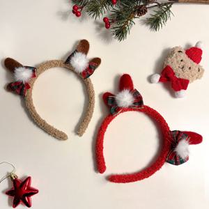 루돌프 뿔 머리띠 크리스마스 파티 코스튬 헤어 밴드 소품 데코