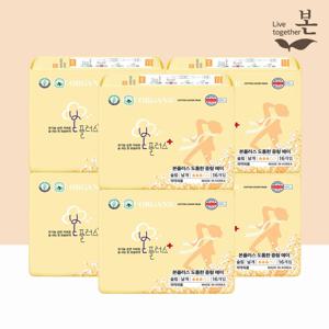 본플러스 국내제조 유기농 순면 생리대 중형 16P, 6팩