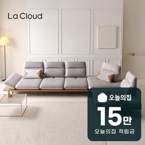 [렌탈] 프리미엄 안단테 기능성 패브릭 스윙 6인 코너형 소파 (라이트 그레이)