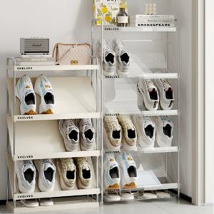 [해외]접이식 슬림 신발장 미니 폴딩 신발 현관 수납장 틈새 신발 정리대 4/5/6단