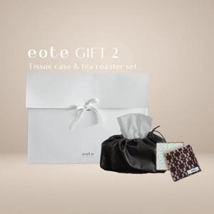 선물포장 eote gift set 티슈케이스 & 티코스터 2set