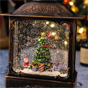 감성 크리스마스 트리 스노우 워터볼 오르골 조명 자동순환 무드등 산타 장식 소품 오브제