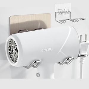 욕실 화장실 부착식 무타공 헤어 드라이기 고데기 거치대 홀더
