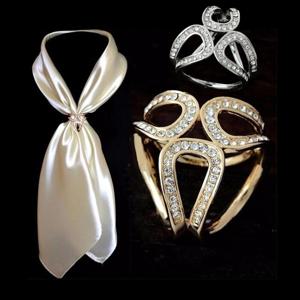 스카프 액세서리 클립 장식 브로치 선물 고급 스카프링 큐빅