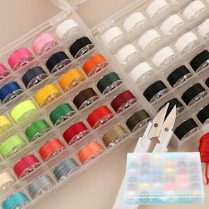 36색 실 보빈케이스 세트 미싱부자재 재봉틀 바느질 DIY 다용도 재봉실