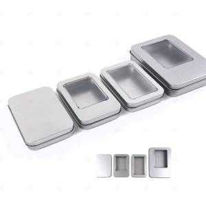 사각 철제 보관함 틴케이스 휴대용 미니 수납 보관 중형 불투명 2p