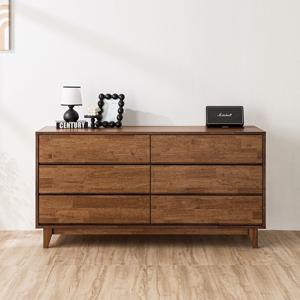 아즈매 3단 1500 원목 와이드 서랍장 월넛A