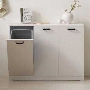 리벨 정수기 다이 분리수거함 3칸 휴지통 수납장 1color