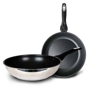 슈프림 인덕션 겸용 3중바닥 4중코팅 스텐 프라이팬 28cm + 궁중팬 28cm (2개)