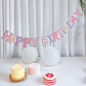 핑크 파스텔 HBD 가랜드 생일 파티 생신 포토존 돌상 칠순 팔순 용품